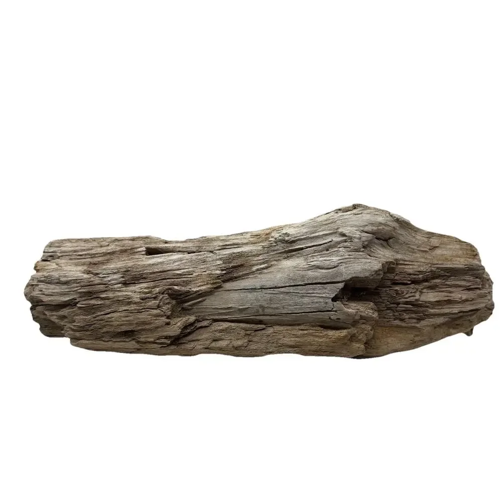 Large White Weathered Driftwood Log Sculpture – Natural Coastal Decor Statement